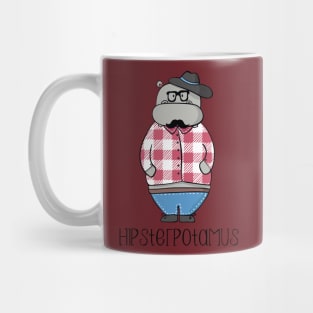 Hipsterpotamus- Funny Hippo Hipster gift Mug